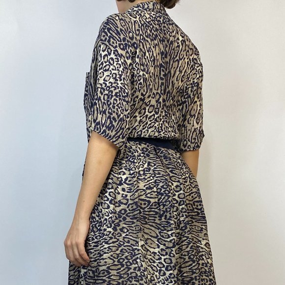 * SOLD * Vintage 80s Designer FLORA KUNG for Neiman Marcus SILK Dress, Medium - Picture 4 of 6